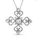 0.70CT Round Cut Diamonds with 18KT White Gold Heart Pendant (I-K Color and SI2-I1 Clarity)