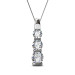 0.45CT Round Cut Diamonds with 18KT White Gold Pendant (I-J Color and VS2-SI1 Clarity)