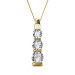 0.45CT Round Cut Diamonds with 18KT Yellow Gold Pendant (I-J Color and VS2-SI1 Clarity)