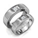 0.85CT Diamond Princess Cut Wedding Set