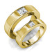 0.85CT Diamond Princess Cut Wedding Set