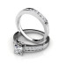 1.80CT Princess and Round Cut Diamond Bridal Set