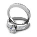 Round and Princess Cut Diamonds - 1.80CT Bridal Set 