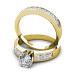 Round and Princess Cut Diamonds - 2.45CT Bridal Set 