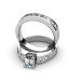 2.55CT Emerald and Princess Cut Diamond Bridal Set 