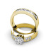 2.35CT Round and Princess Cut Diamond Bridal Set 