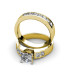 2.35CT Princess Cut Diamond Bridal Set 