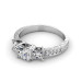1.25CT Princess and Round Cut Diamonds Engagement Ring