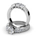 Stunning 2.30CT Round and Princess Cut Diamond Bridal Set 