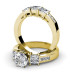 Stunning 2.30CT Round and Princess Cut Diamond Bridal Set 