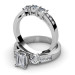 2.15CT Emerald and Round Cut Diamonds Bridal Set