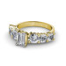2.60CT Emerald and Round Cut Diamonds Engagement Ring