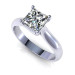 1.00CT princess cut diamonds solitaire ring