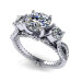 2.40CT round cut diamonds engagement ring