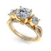 2.60CT round cut diamonds engagement ring