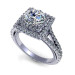 1.45CT round cut diamonds engagement ring