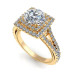 1.45CT round cut diamonds engagement ring