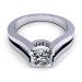0.35CT princess cut diamonds solitaire ring