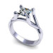 0.45CT princess cut diamonds solitaire ring