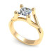 0.80CT princess cut diamonds solitaire ring