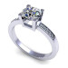 0.90CT round cut diamonds engagement ring