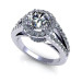 2.00CT round cut diamonds engagement ring