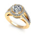 1.80CT round cut diamonds engagement ring