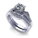 0.95CT round cut diamonds bridal set