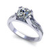 0.80CT round cut diamonds engagement ring