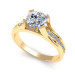 1.25CT round cut diamonds engagement ring