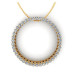 0.45CT round cut diamonds diamond pendants