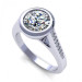 0.75CT round cut diamonds engagement ring