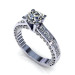 1.85CT round cut diamonds engagement ring