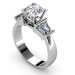 1.40CT princess and taper cut diamonds engagement ring