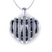 0.45CT round cut diamonds heart pendants