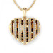 0.45CT round cut diamonds heart pendants