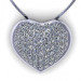 0.70CT round cut diamonds heart pendants
