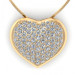 0.70CT round cut diamonds heart pendants