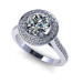 1.35CT round cut diamonds engagement ring