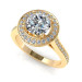 1.35CT round cut diamonds engagement ring