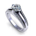 1.25CT round cut diamonds engagement ring