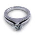 1.25CT round cut diamonds engagement ring