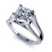 0.95CT round cut diamonds engagement ring