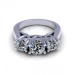 2.05CT round cut diamonds three stone ring