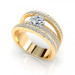 2.80CT round cut diamonds engagement ring