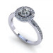 0.95CT round cut diamonds engagement ring