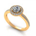 0.95CT round cut diamonds engagement ring
