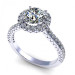 1.45CT round cut diamonds engagement ring