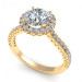 1.45CT round cut diamonds engagement ring