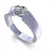 1.45CT round cut diamonds engagement ring